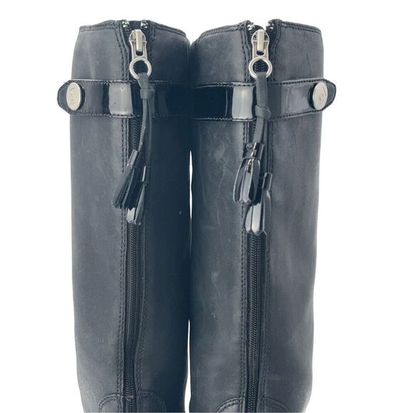 Tsbuo black boots size extra light mid calf boots size 8 - Picture 6 of 16